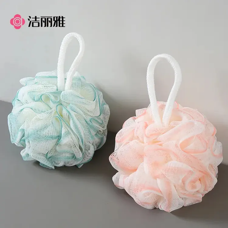 洁丽雅洗澡沐浴球女浴花球超柔软大号不散高档沐浴花搓背搓澡成人