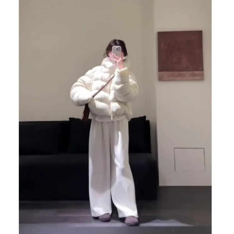 MARIE.COCO新款少女风保暖南瓜连帽设计棉服女垂感宽松裤韩系潮流