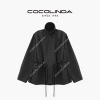 COCOLINDA| 棉质立领抽绳宽松短款外套C3608