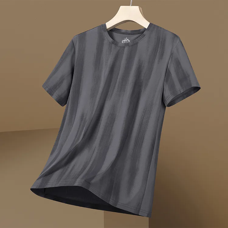 圆领T恤速干冰丝男士休闲百搭夏季薄款透气短袖运动潮流半袖上衣