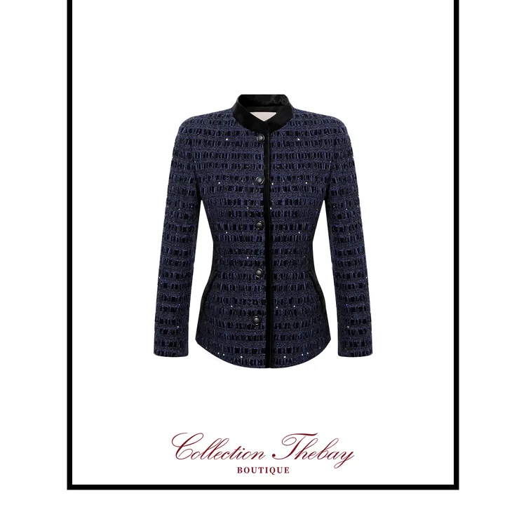 TheBay【布达佩斯】桑蚕丝粗花呢外套Bay2SQXL0108