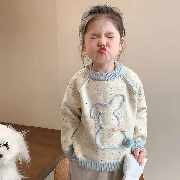奥莱【断码】女童秋冬毛衣2025新款秋冬款洋气女孩保暖针织衫