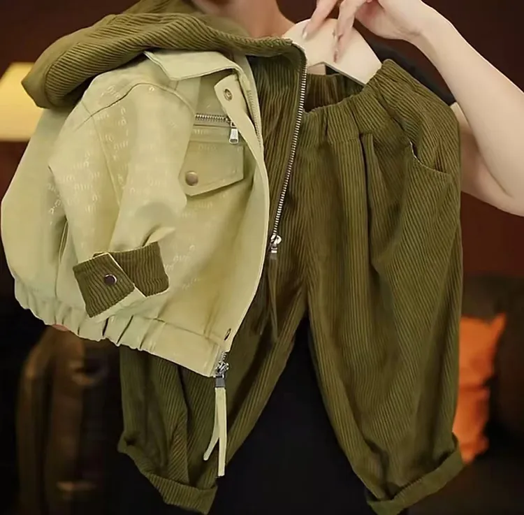 男女童皮衣套装春秋款2025新款儿童秋装洋气两件套宝宝秋季衣服潮