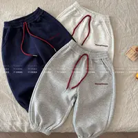 Y.Ystudio-儿童卫裤春季男童女童字母刺绣韩版百搭宝宝休闲长裤潮