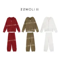 ZzMoLi征真 北欧风连帽家居服两件套女款百搭休闲套装ZBT18152 