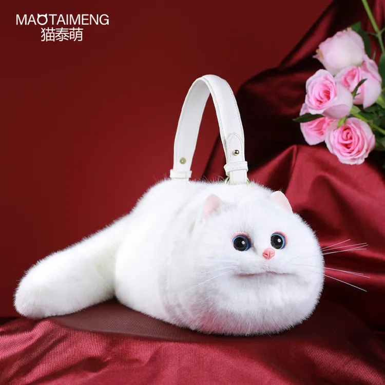 猫泰萌仿真猫背包猫咪毛绒玩具情人节纪念日礼物小孩生日礼物