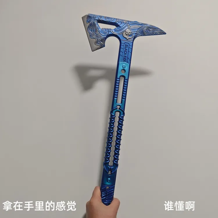 三角洲行动周边53cm黑海战斧合金模型玩具游戏武器收藏摆件