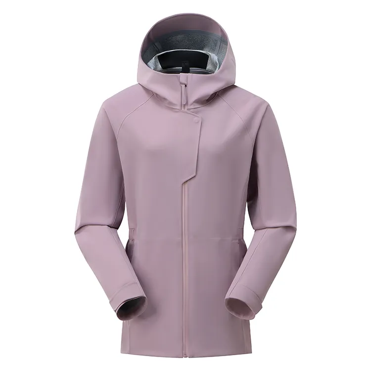 女士轻商务软壳冲锋衣单壳登山防风外套工作服