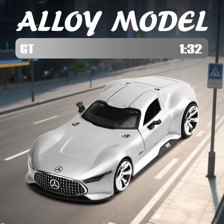 众源兴1/32本治AMG GT合金汽车模型回力声光玩具跑车鸥翼门跑车