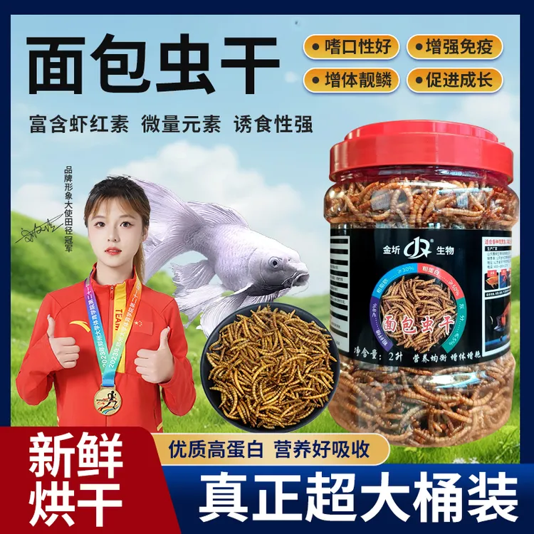 观赏鱼面包虫干高蛋白饲料仓鼠粮食金丝熊乌龟营养饲料鹦鹉零食