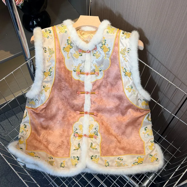 【锦舞】冬加棉加厚新款新中式国风文艺气质设计师款女士马夹