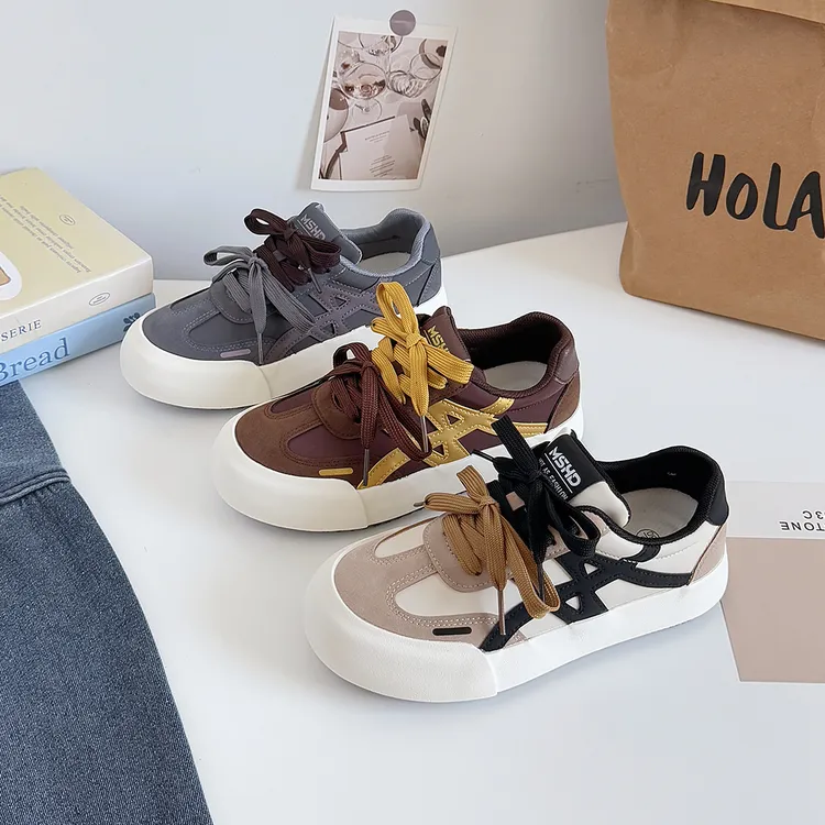 美式复古红德训鞋女鞋2025秋季小众原创学生板鞋百搭运动鞋6676