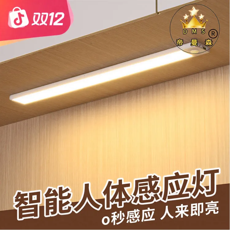 帝曼森超薄磁吸感应灯带无线充电衣柜酒柜玄关床边餐边柜橱柜灯条