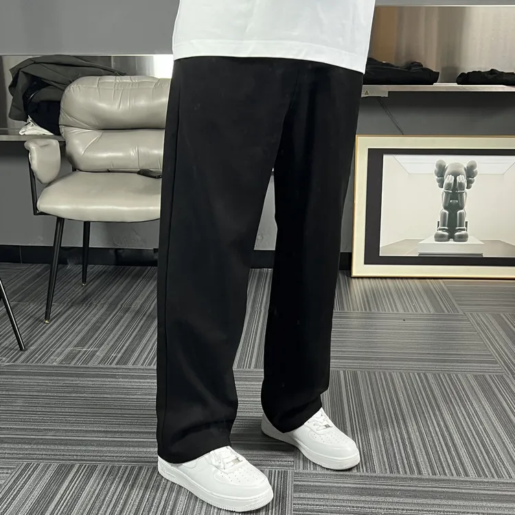 韩版灰色阔腿运动时尚裤子男士休闲裤运动时尚百搭宽松韩版长裤
