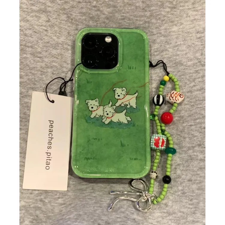 IMD草坪狗狗适用iphone16苹果15果冻手机壳小米OPPO华为荣耀