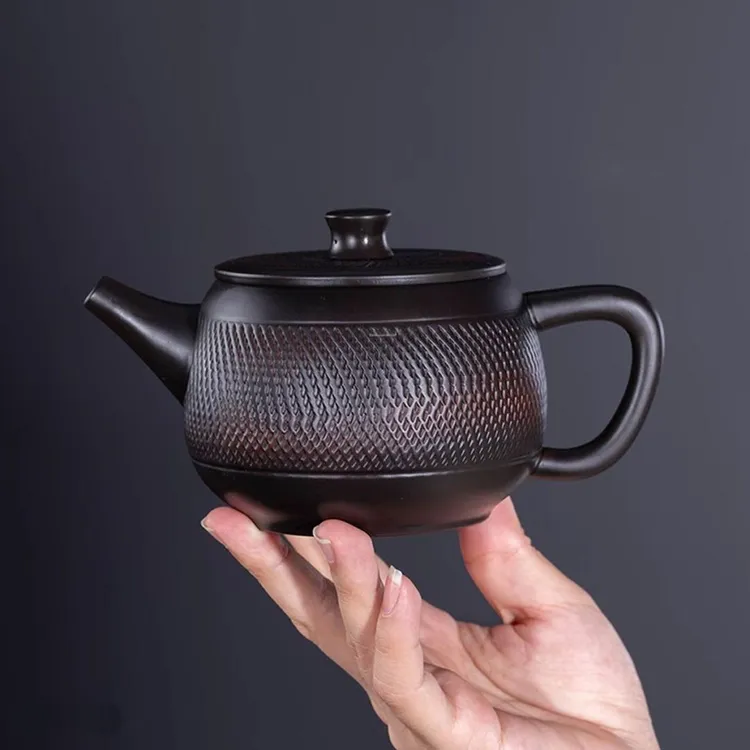 紫陶高档凤鸣壶大师手工茶壶家用办公礼品茶器大容量单壶泡茶具商品图