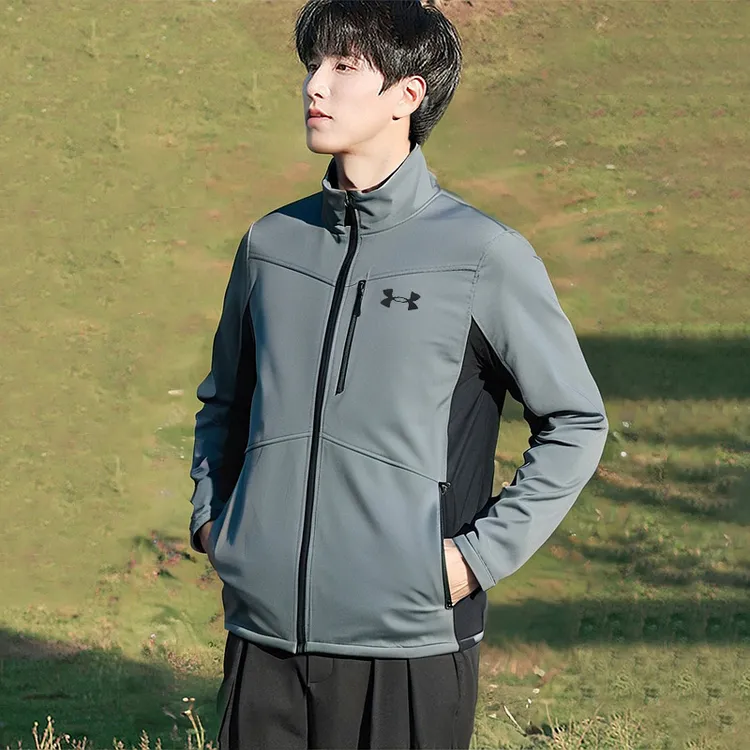 【商场同款】UA安德玛男款夹克秋季新款欧若风立领防风运动休闲外套