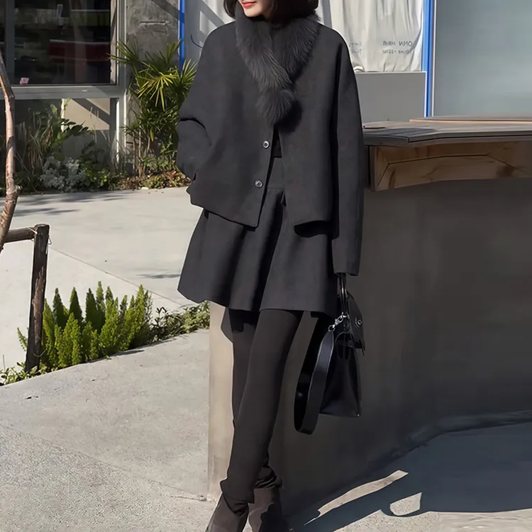 SJ-DY韩版时尚套装秋冬休闲百搭小众日常穿搭冬季新款韩系两件套