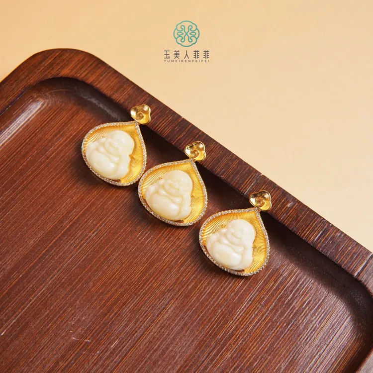 菲菲珠宝好-S925蜜蜡佛公吊坠约16*16mm-多样性发一