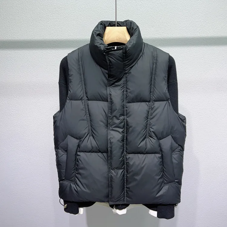 冬季男士坎肩背心工装轻薄羽绒防水免洗马甲美式痞帅休闲加厚保暖