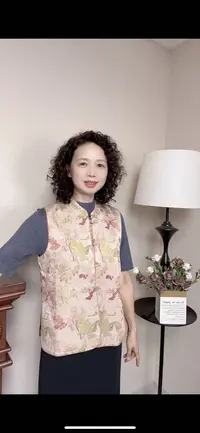 英子推荐  新中式人丝提花国风马甲