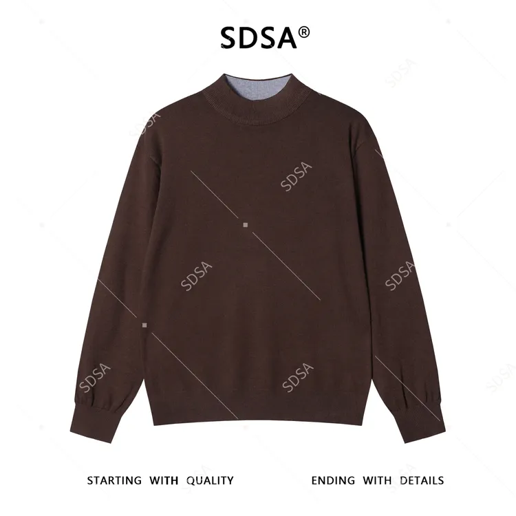 SDSA男士秋冬新款痞帅男装潮牌简约纯色圆领针织衫毛衣百搭休闲