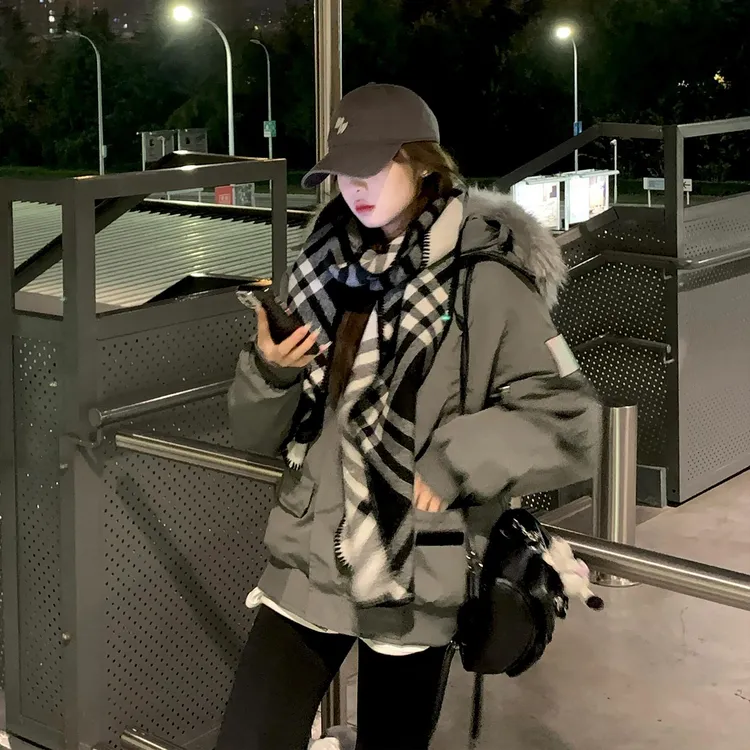 棉服女2025冬季新款加厚高级感小个子美式复古派克服棉衣棉袄外套
