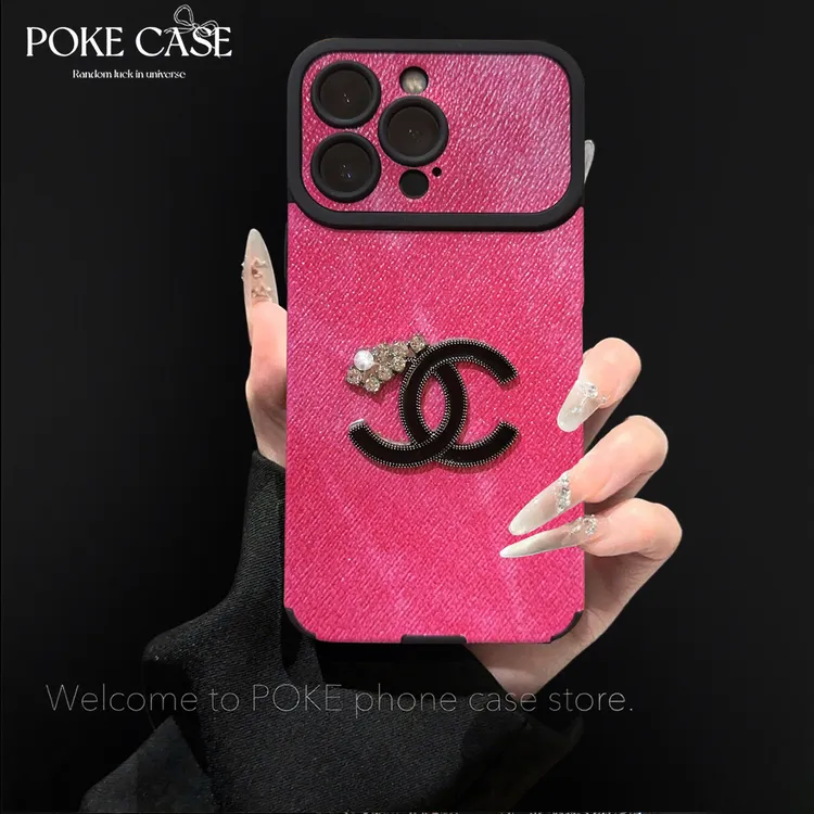 玫粉大视窗适用苹果16PROMAX双C标华为VIVO小米OPPO手链手机壳