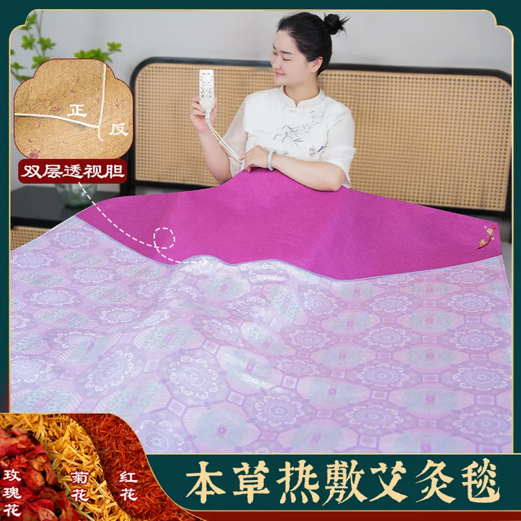 蕲济双人智能艾灸毯 多功能电热全身理疗垫家用蕲艾绒热敷蒸仪