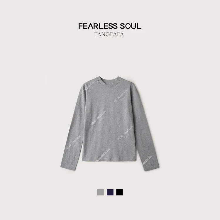 唐发发TFF  ‘四面弹’打底内搭棉混纺柔软圆领长袖T恤 825FT662 -