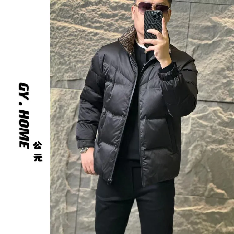 5083公元·名品轻奢男士冬季 时尚撞色字母潮流百搭厚款立领羽绒服