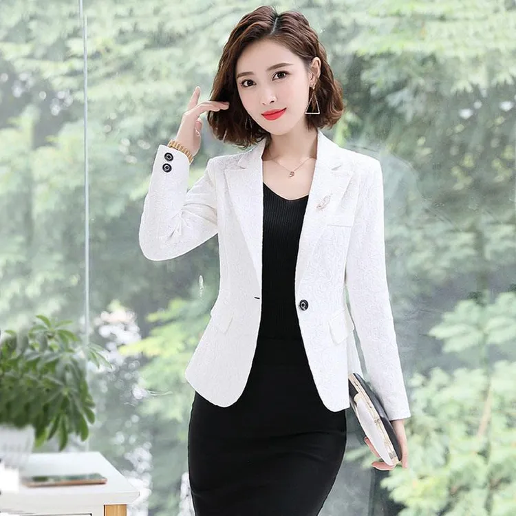 法芬图小西装外套女短款2025年秋季装新款高级感显瘦蕾丝西服上衣