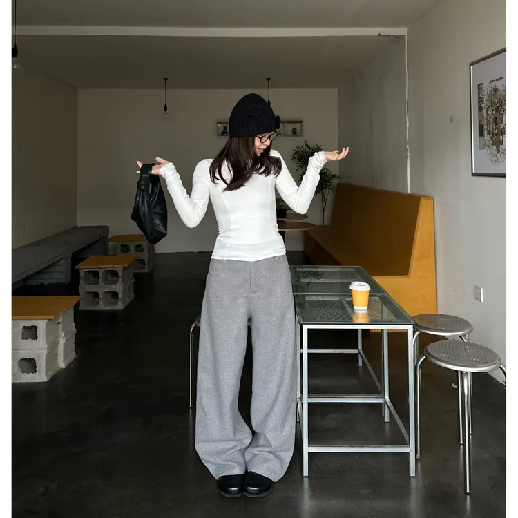 Our2【毛呢裤】秋冬简约直筒百搭休闲卫裤【X5894】