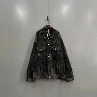 99新 Balenciaga/巴黎世家 （jp）123 扎染翻领牛仔夹克 2码/全新