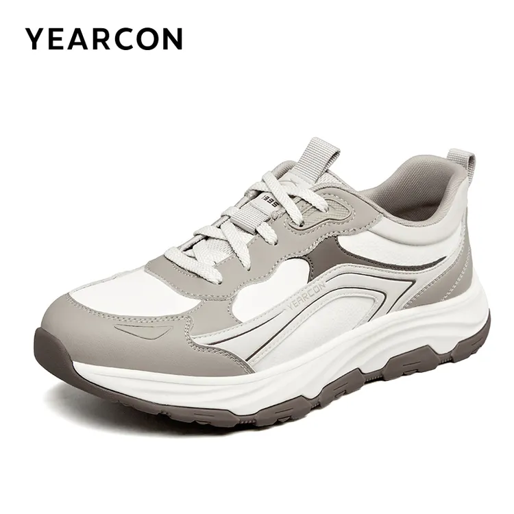 意尔康新款男鞋时尚百搭男士厚底户外休闲鞋新款透气软底板鞋男