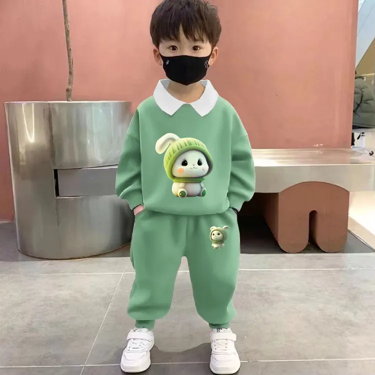 男女童新款秋装2025洋气潮服时髦痞帅童装卫衣儿童春秋套装外出服