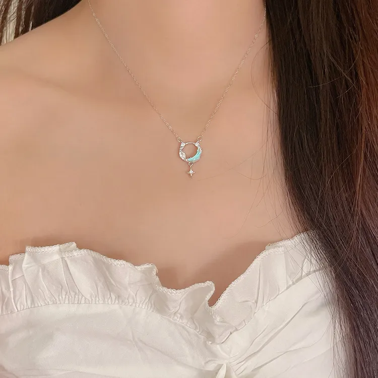 坠链均925银合成锆石 湾星河项链女轻奢精致百搭锁骨链送女友礼物