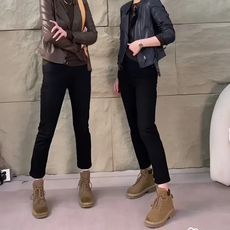 秋季新款大码弹力高腰直筒牛仔裤女九分遮肚藏肉裤子女款胖mm显瘦