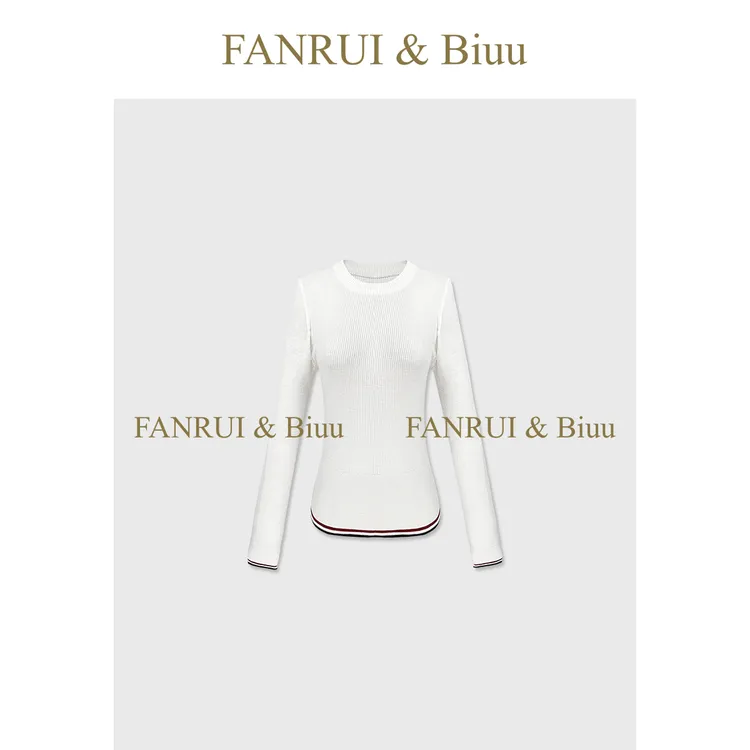 FANRUI/泛芮「贝贝biuu」羊毛+桑蚕丝减龄百搭秋款打底上衣B18561