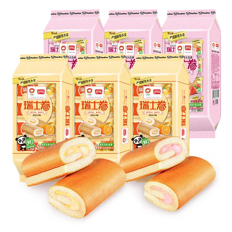 盼盼瑞士卷160g*6包经典早餐下午茶必备zc