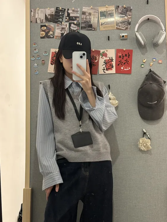 假两件拼接针织长袖衬衫女2025年春秋新款学院风时尚休闲百搭上衣