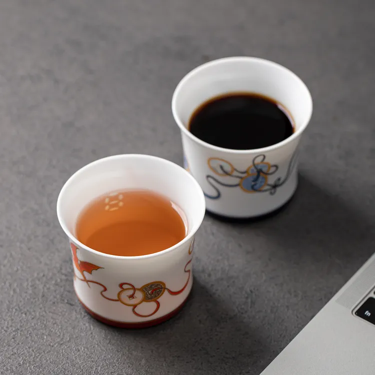 德化白瓷2025新款高颜值轻奢精致高级感中式创意陶瓷下午茶咖啡杯