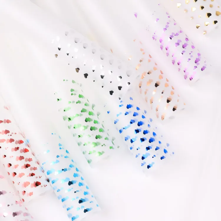 【V5佳佳】满天心烫金鲜花包装纸加厚防水雾感膜半透鲜花