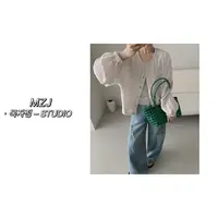 무지징−「麻本自然」韩国单！色圆领长袖衬衫外套-9793-B