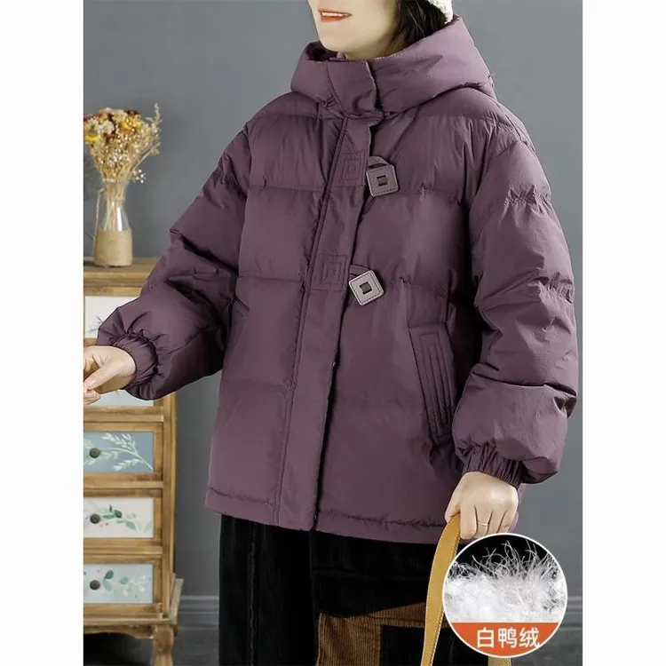 羽绒服女短款2025冬装时尚洋气显瘦外套90白鸭绒小个子保暖羽绒服