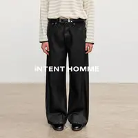 INTENT 刷蜡冈山牛仔A字直筒长裤/14.8盎司水洗涂层宽松直筒百搭