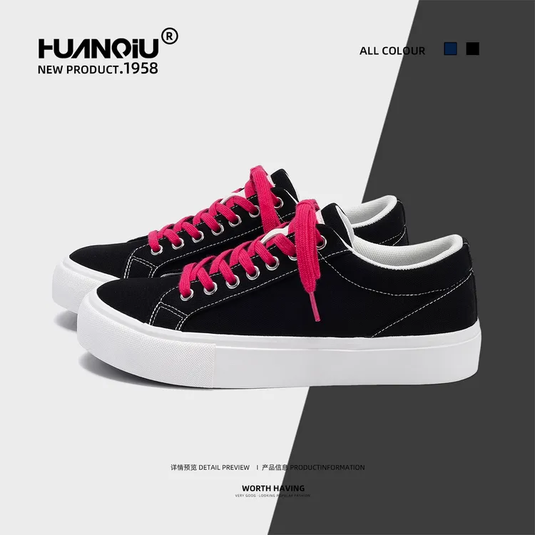 环球潮流百搭帆布鞋男款2025新款夏季经典设计感男鞋休闲运动板鞋