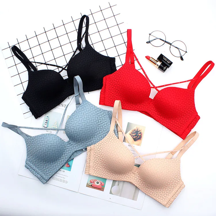 内衣女无钢圈小胸聚拢显大上托防下垂收副乳调整型文胸中厚bra