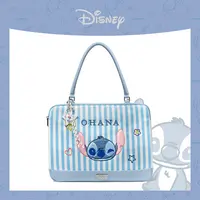 Disney/迪士尼史迪仔编织刺绣手提日常休闲单肩防摔防震电脑包硕