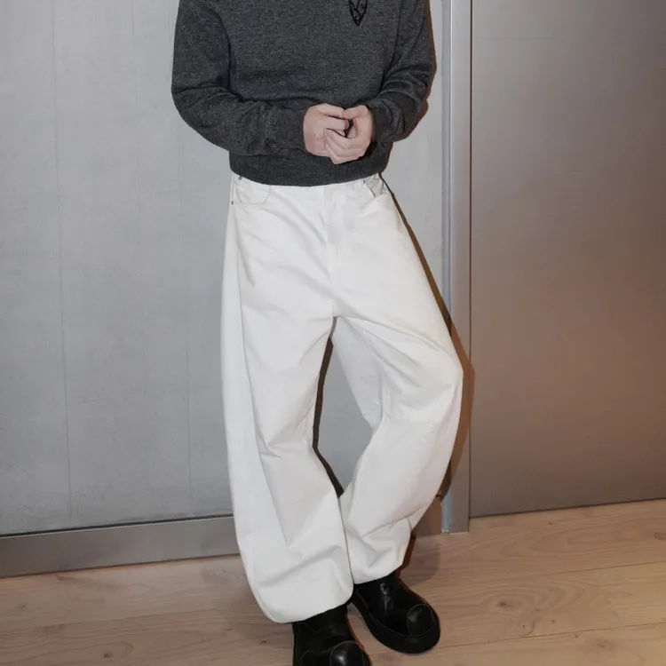 春夏新款小众设计男女同款宽松直筒休闲裤